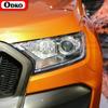 2 Pcs For Ford Ranger Wildtrak Raptor 2015-Present Car Headlight Tint Black Protective Film Transparent TPU Sticker Accessories