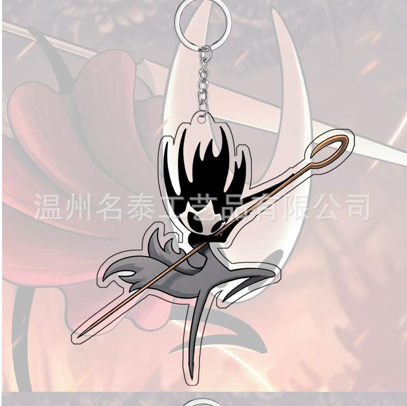 Аниме Hollow Knight Silksong Акриловый брелок Аксессуары Креативные подвески для сумки Подвеска для рюкзака Забавный брелок Подарок для фанатов