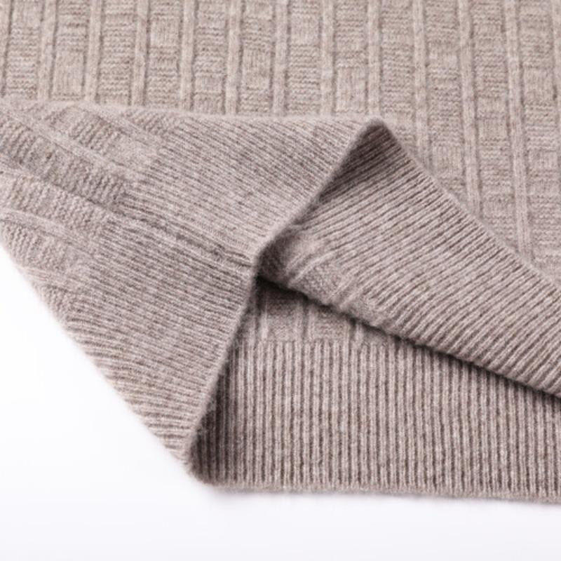Pure Wool Men's Wool Sweater Fall and Winter Simple Casual Knit Sweater Man