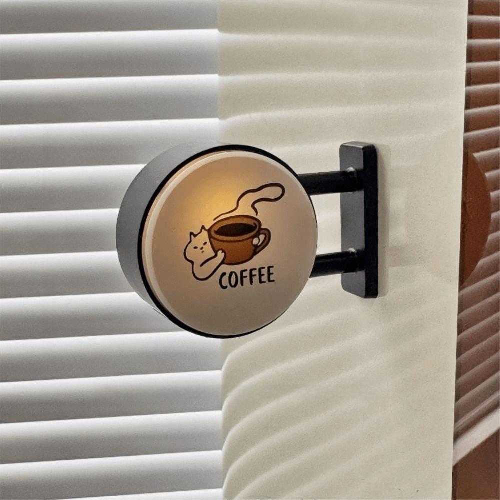 Светящийся магнит на холодильник в ретро-стиле Креативная атмосфера Мини-световой бокс Кофейня