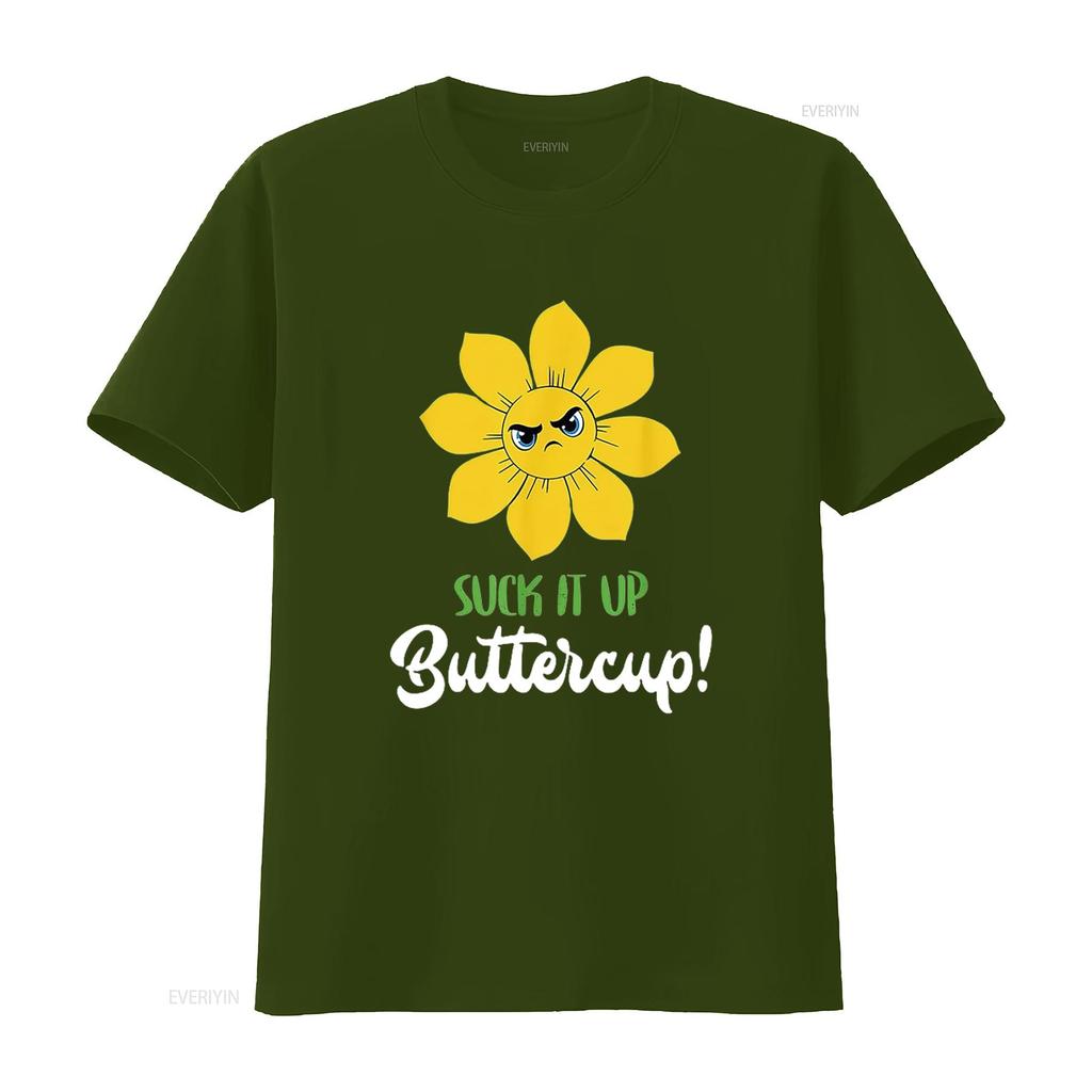Unisexs Suck It Up Buttercup T Shirt Black vintage Washed streetwear designer clothes Comfortable graphic homme