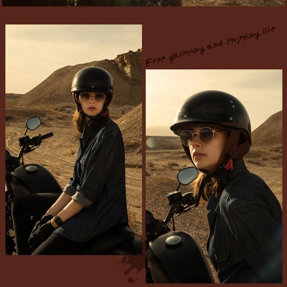 Новый мотоциклетный шлем Casco Moto Половинка шлема Немецкий Классический Moto Шлем Ретро DOT Сертификация Capacete De Moto Шлем