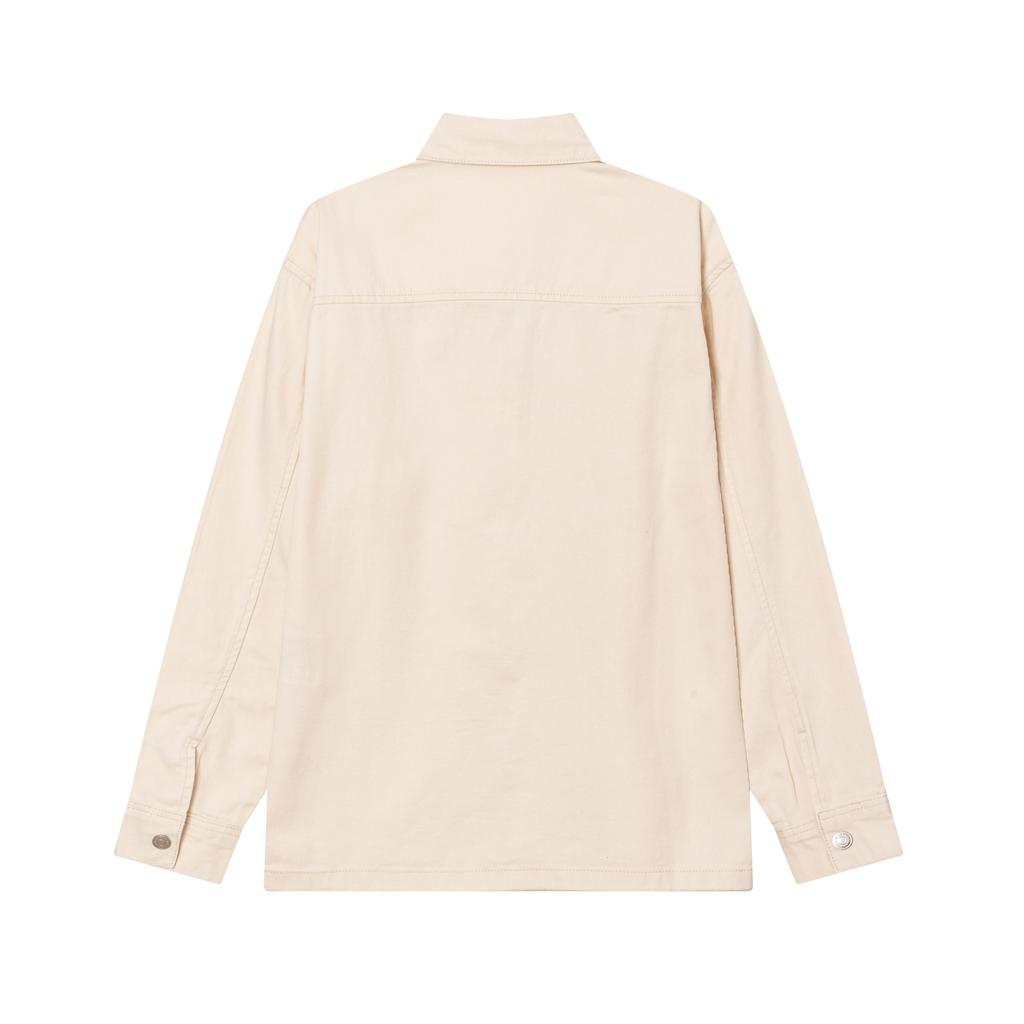 AMI Autumn and Winter Classic Heart Embroidered Casual Cotton Solid Color Long Sleeved Shirt On the Chest