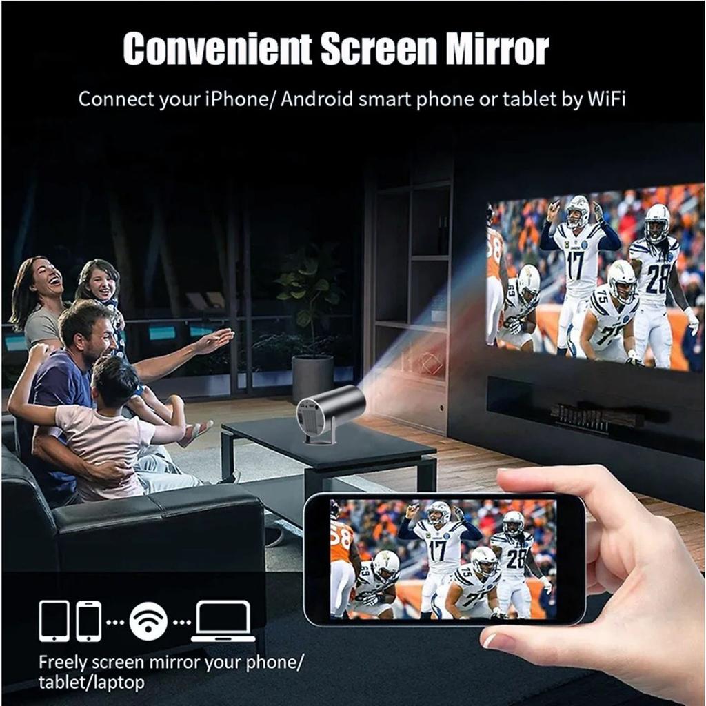 4K Projector Ultra HD Mini Projector Wi-Fi 6 Outdoor Projector