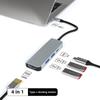 Type C Docking Station Dual HDMI USB Hub with 15W Wireless Charger Multi Port Expander