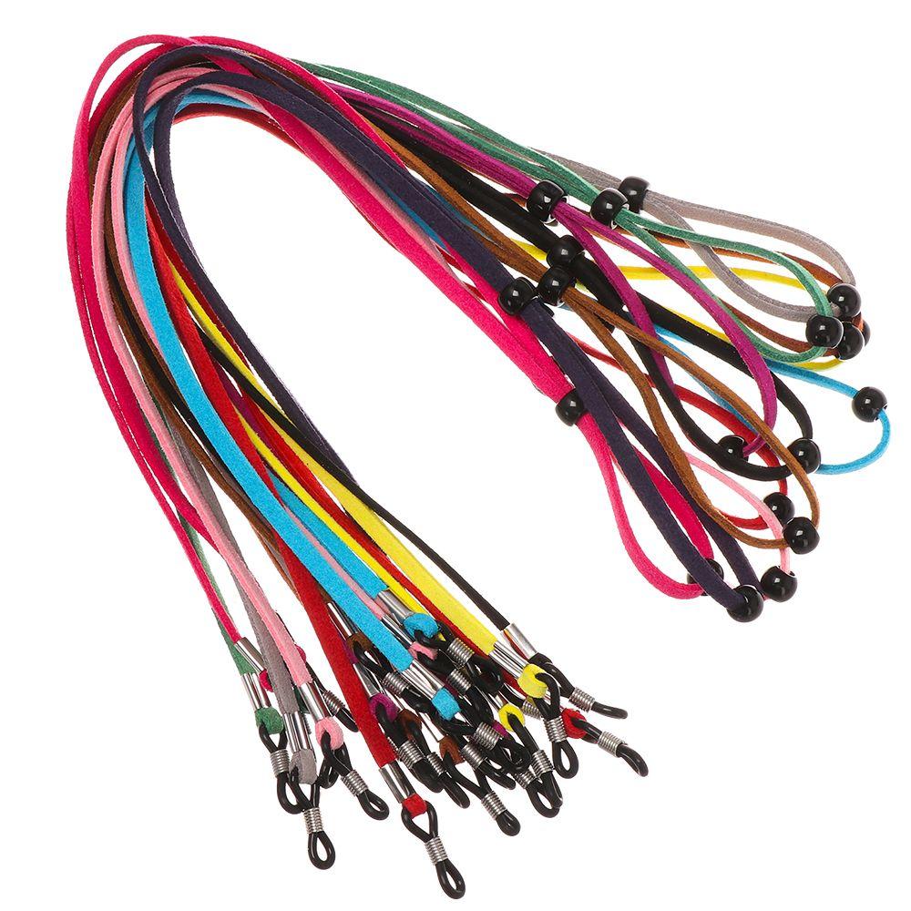 Adjustable Leather High Elasticity Neck Straps Reading Glasses Chain Anti-lost Face Mask Lanyards