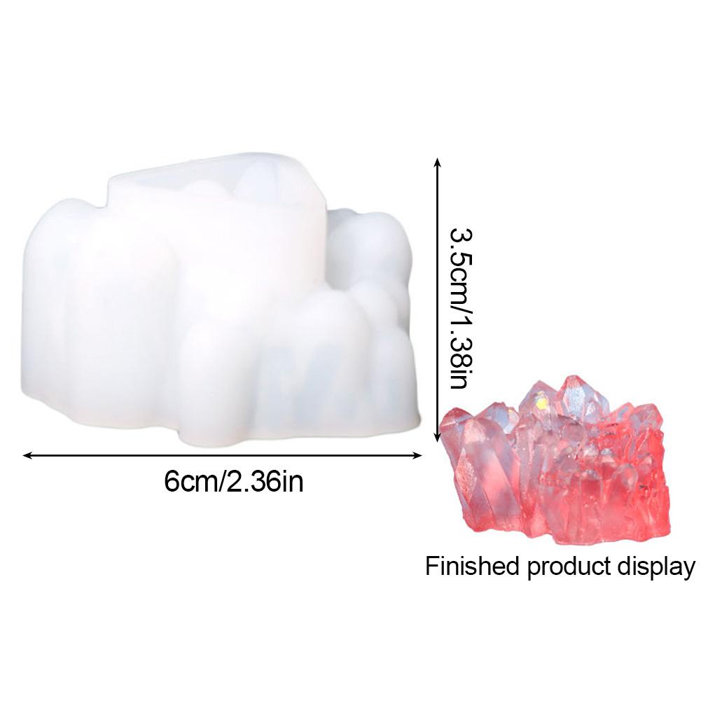 DIY Crystal Epoxy Resin Mold Crystal Cluster Irregular Stone Silicone Mold 3D Ornaments Handicraft Necklace Earrings Pendant Epoxy Resin Mold
