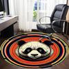 1pc Panda Circle Office Round Area Rug, Under Office Chairs Bedroom Living Room Home Decor, Room Deco, Available in Various Sizes