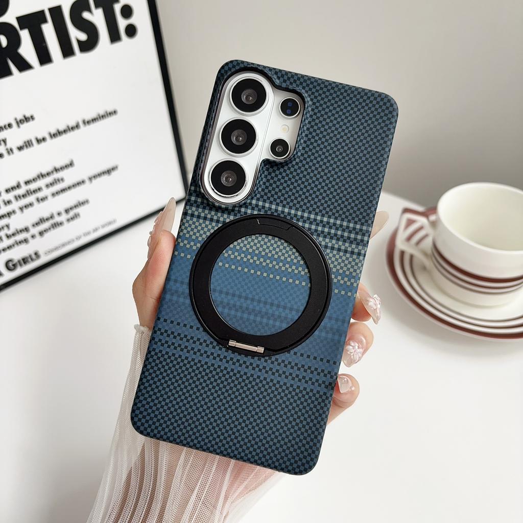 For Samsung Galaxy S26 Ultra 5G Case Ultra-thin Skin-Friendly Magnetic 360 Rotating Holder Shockproof Hard Back Case Accessories