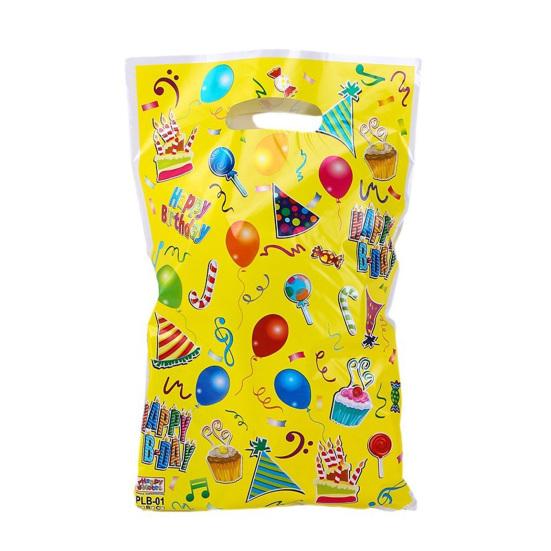 50 шт. Конфетные подарочные пакеты с ручкой, большой вместимости, ярких цветов, с мультяшными узорами, подарочные пакеты для игрушек на день рождения