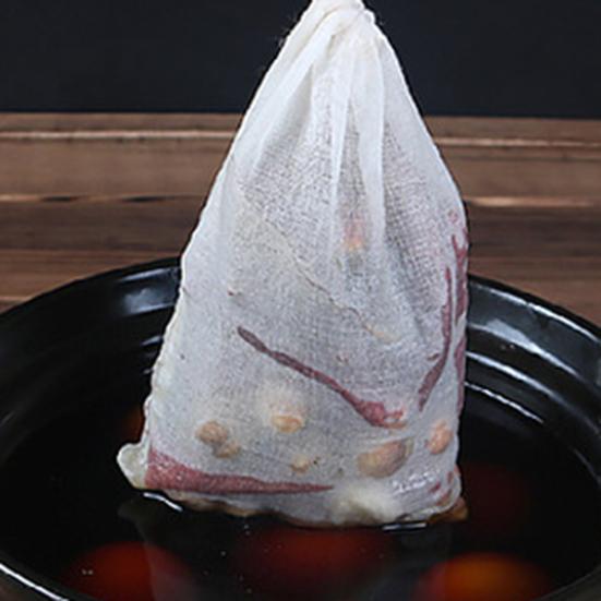 20 шт. мешочков для специй с завязкой, натуральные хлопковые муслиновые мешочки для чая, трав, супа, многоразовые тканевые мешочки для сыра, пустые пакетики