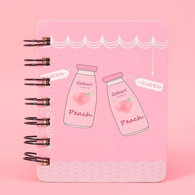 Портативный ноутбук с милой катушкой и карманами для ноутбука, этот корейский маленький свежий блокнот