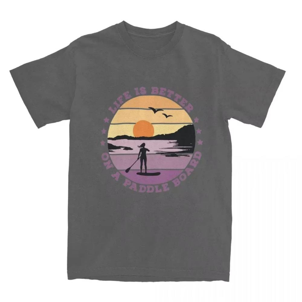 Одежда для SUP-серфинга Футболка Мужская Женская Жизнь лучше на сапборде Винтаж Одежда на все сезоны