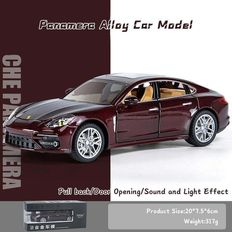 Масштаб 1/24 Panamera, модель автомобиля из сплава, световой и звуковой эффект, литой автомобиль, игрушки для мальчиков, детские игрушки, подарок на день рождения, детские игрушки, автомобиль, коллекция игрушек для мальчиков