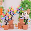 Easter Egg Tree Potted Plant Decoration Ornament Creative Printing Spotted Egg Easter Egg Arrangement Atmosphere Props