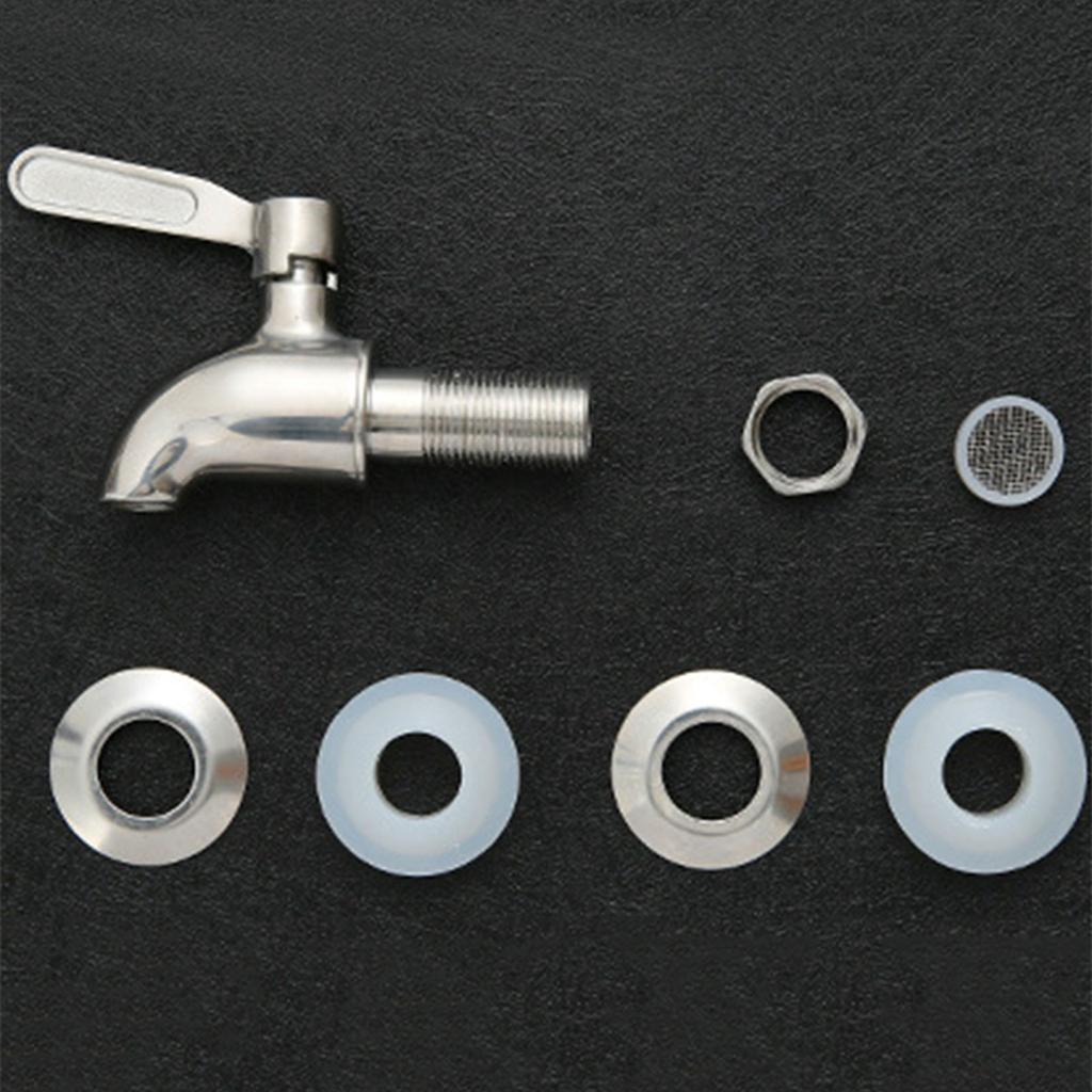 16 мм дозатор для напитков, вина, бочки, кран для воды, нержавеющая сталь, кофе, сока, сменный кран, кухонный инструмент