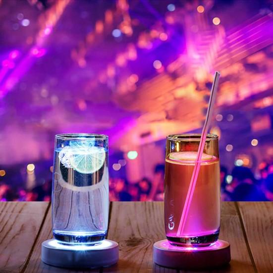 Светодиодная светящаяся круглая вспышка, подстаканник, индукционная реклама, бар, клуб KTV Party Club