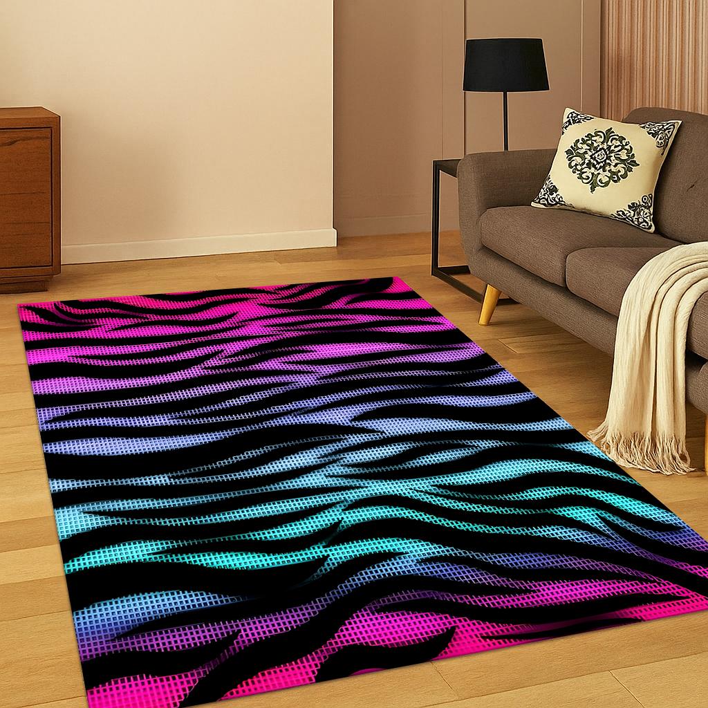 Ковер с принтом зебры, леопарда, тигра для игровой комнаты, спальни, гостиной, дивана, прихожей, Декор, Детская игровая нескользящая подстилка