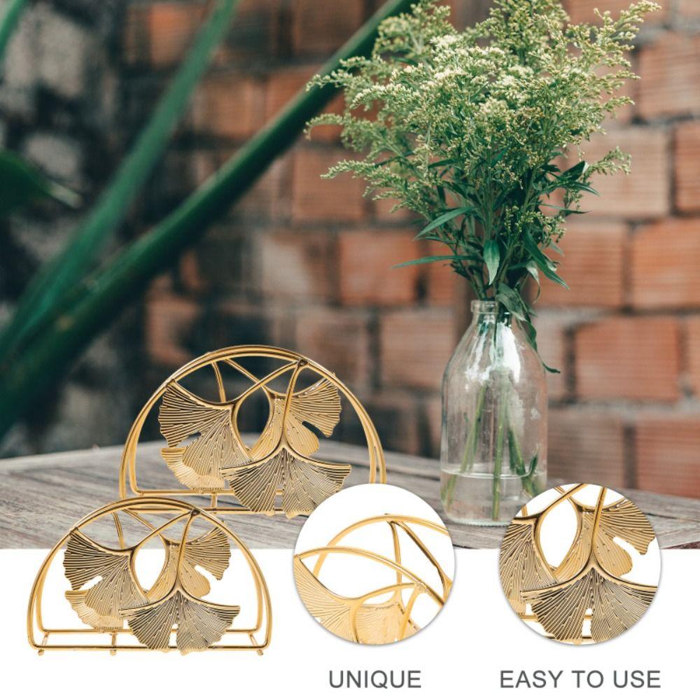 Держатель для салфеток в форме гинкго, компактный вертикальный диспенсер для салфеток, столешница для кухни