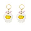 2Pcs Bear Fruit Animal Key Ring Cartoon Access Card Cover Case Protection PU Leather Cover  Students