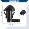 Форсунки омывателя лобового стекла для Honda Pilot 2009-2015 / Спрей-форсунка стеклоочистителя / Прочные / 2 шт. Черные
