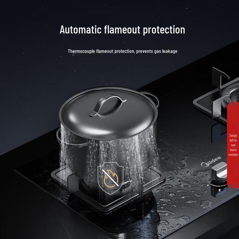Midea Газовая плита с двумя конфорками, штепсель CN (адаптер в комплекте)
