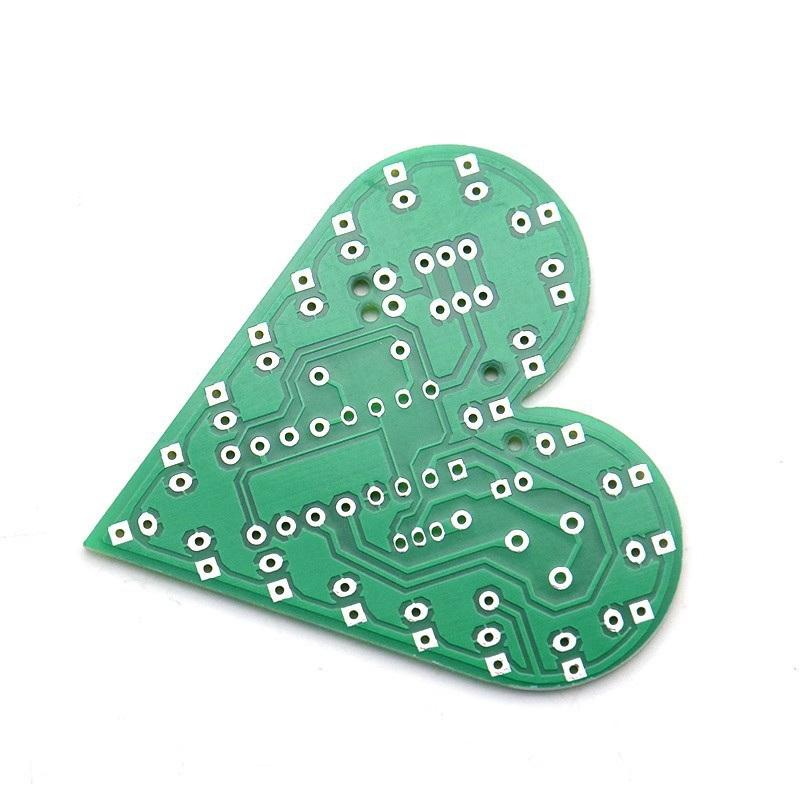DIY Heart Shape Breathing Lamp Kit LED Circuit Board 4V 6V Electronic Solder Assembly for Electronics Student Project