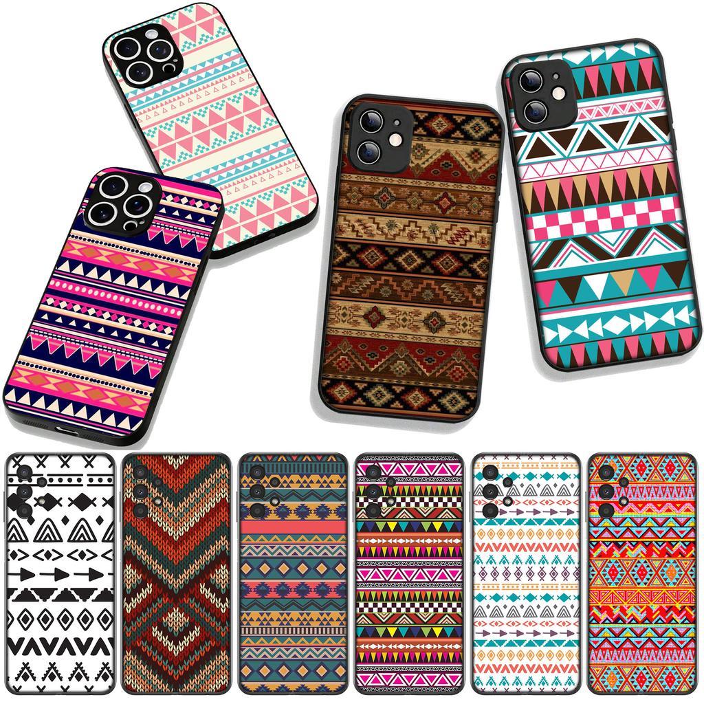 Для Samsung Galaxy A36 A17 A26 A07 A35 A54 A53 A13 A33 A34 S9 S20 S21 FE S10 Plus Чехол Текстура Ацтекское Племя Цветной Крутой