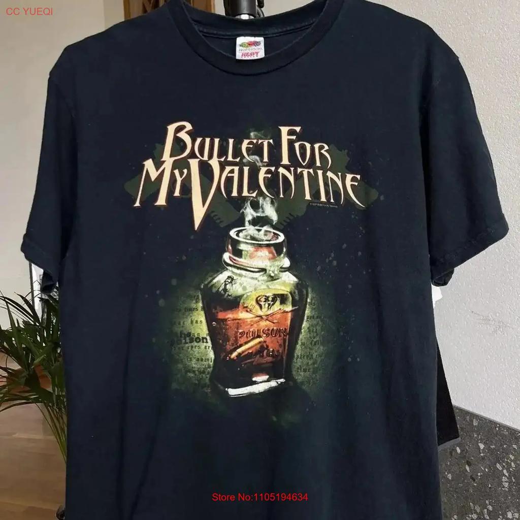 Bullet for My Valentine Band Black T shirt Classic Style S 5XL KH13170 vintage Washed streetwear Breathable vintage Washed