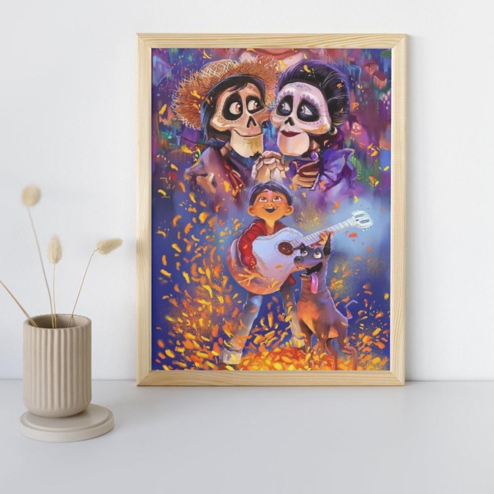 Painting by numbers with frame Disney Coco painting pictures 40x50