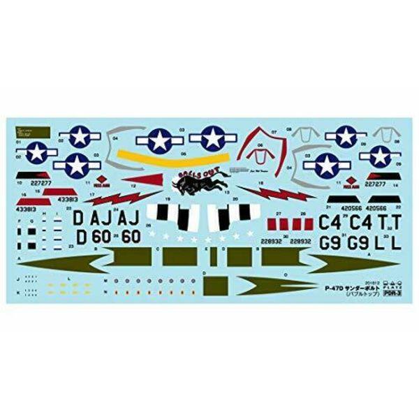 Platz 1/144 U.S. Army P-47D Thunderbolt Bubbletop (Set of 2) Plastic Model NEW