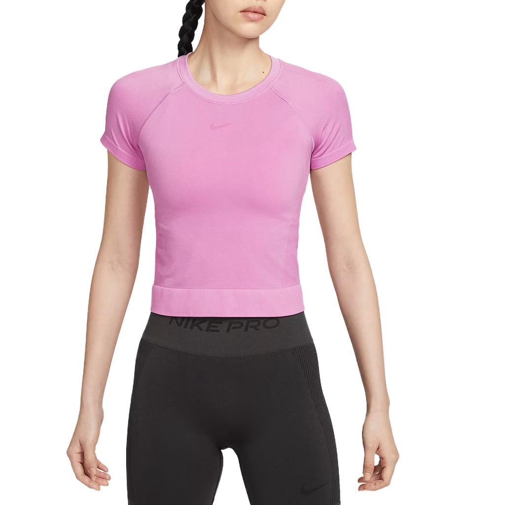 Nike Женский топ для фитнеса Dri-Fit Pro однотонный, быстросохнущий, с рукавом реглан, женские топы IM9973-503