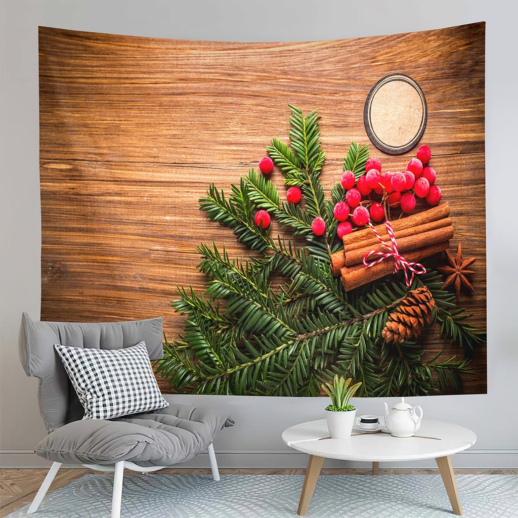 Рождественский гобелен Санта и олени доставляют подарки гобелен для дома, гостиной, спальни, общежития, настенное декоративное одеяло