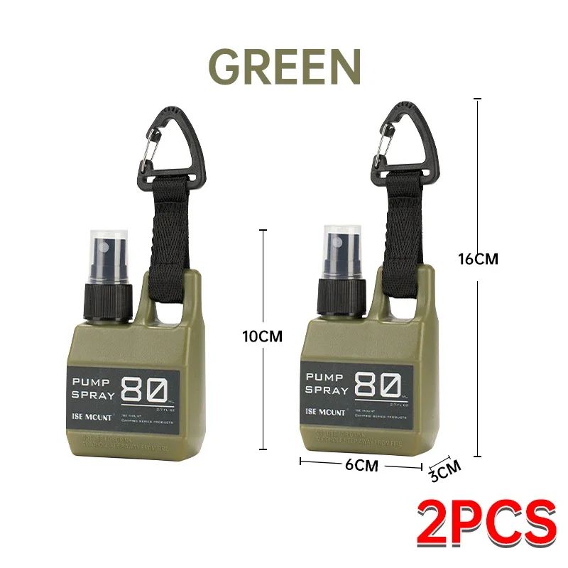 80ml Atomizer Bottle Portable Pump Spray Bottle with Carabiner Alcohol Perfume Refillable Multifunctional Camping Supplies 4