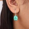 Редкий малахитовый драгоценный камень 925 стерлинговое серебро ручной работы серьги-капли/серьги-подвески 1,05" EE-173-26