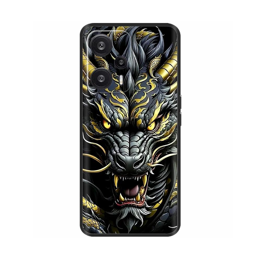 Чехол для Xiaomi Poco F5 Pro Раскрашенный Цветок Задняя Крышка Полная Защита Мягкий Чехол для POCO F5 PocoF5 F5Pro Fundas Чехол для Телефона