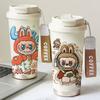Coffee Cup 316 Stainless Steel Thermos Cup High Value Men's and Women's Water Cup Cartoon Double Drinking Straw Cup
