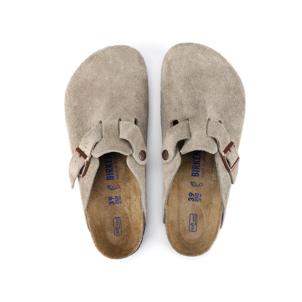 Бостон Birkenstock Мягкая стелька Замша Узкий 'Тауп' 0560771