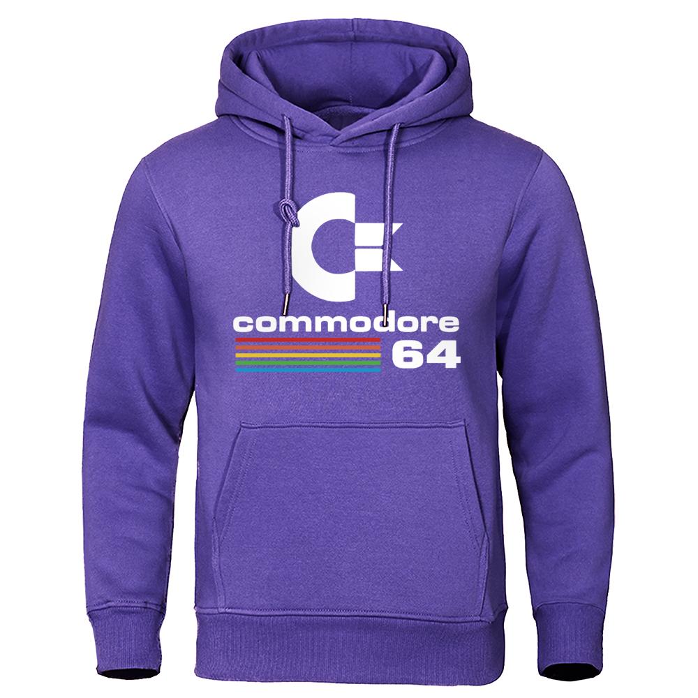 Удобный мужской спортивный костюм осень-зима толстовка с капюшоном Commodore 64 Cool Clothing Длинные рукава толстовки