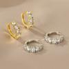 Роскошные серьги-кольца со стразами и кристаллами для женщин, роскошные романтические круглые серьги, минималистичные вечерние украшения с цирконием, аксессуары для ушей