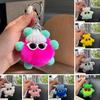 Keychain Cartoon Doll Wearing Hat Glasses Decor Imitation Rabbit Fur Charm Key Chain Keys Backpacks Cars Accessories