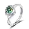 Bague Ringen Женское обручальное кольцо с крестом в один карат из камня Mosang из чистого золота 925 пробы, свадебные украшения, измененный размер