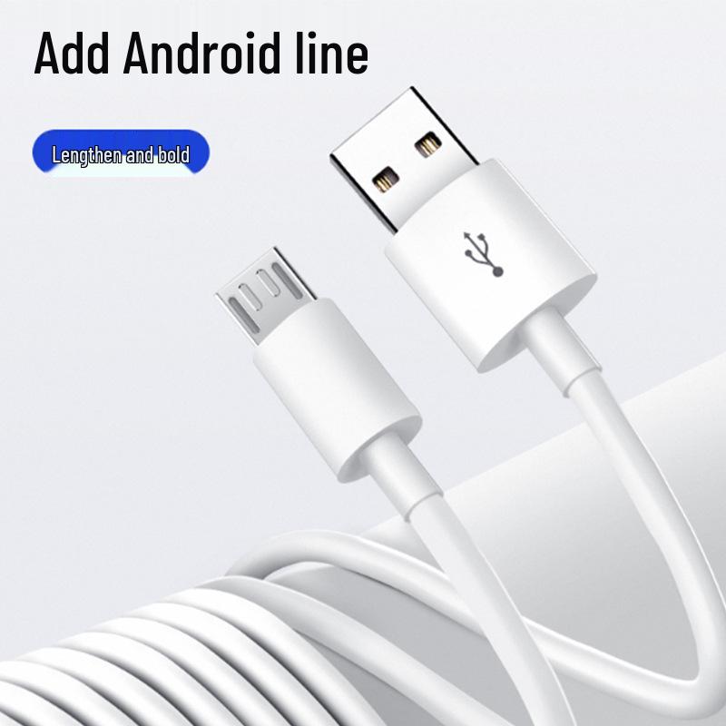 Android V8 Сверхдлинный кабель: 5м, 7м, 10м MicroUSB для мониторинга камеры и зарядки телефона