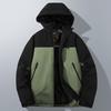 Graphene jacket fleece thickened cotton-padded coat men's winter business leisure warm windproof removable hat