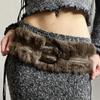 Punk Plush Belt Spicy Girl Y2K Waistband Simple Leather Fur Belt  Dress Decoration
