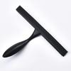 10/12/14'' INCH Shower Squeegee Silicone Rubber Wiper Scrape With Suction Cup Hook Black Color Glass Mirror Bathroom Cleaner