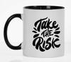 Inkdotpot 11 унций керамическая кофейная кружка Take The Risk Позитивные вдохновляющие цитаты Подарок для сотрудников, боссов, коллег