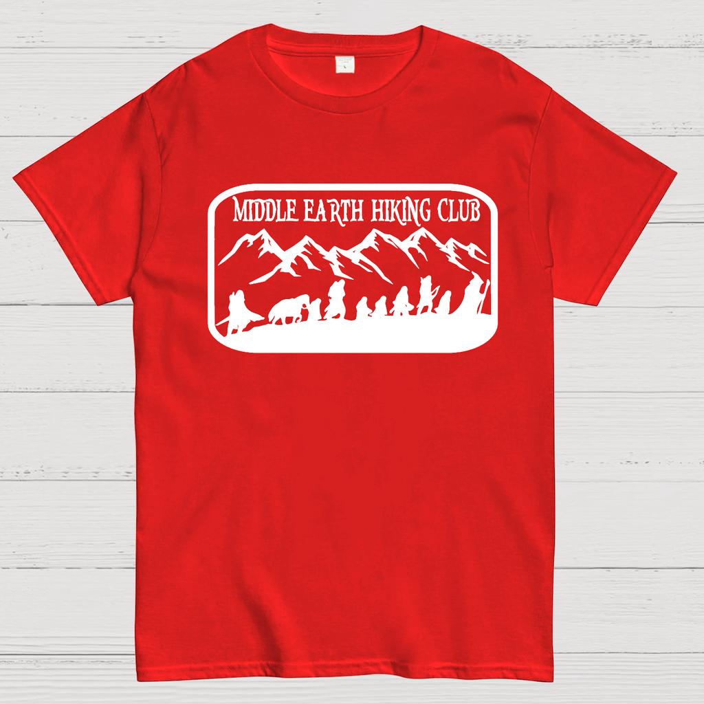 Middle Earth Hiking Club Unisex 100% Cotton Summer Casual Cool Loose T-Shirt