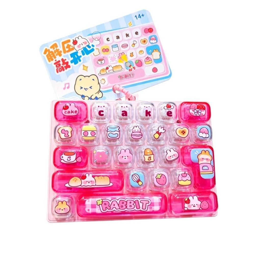 26 Keys Mechanical Keyboard Toy Clear Key Sounds Bag Pendant Charm Gift Giving