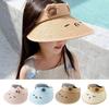 Adjustable Sun Visor Hat Large Brim Sunscreen Cap Lovely Empty Top Cap  Boys Girls